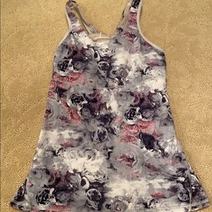 Lulu floral print yoga top